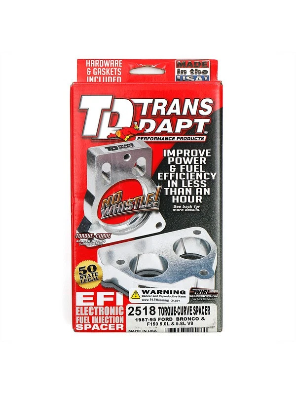 Trans-Dapt Throttle Body Spacer Torque-Curve 1 in Thick Gasket / Hardwar (2518) - Image 2 of 4