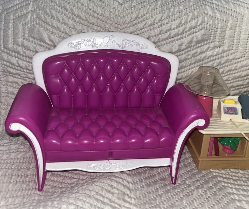 Barbie Casa de ensueño Armario Armario Sofá Mesita de noche Casa de muñecas Muebles Foto 4 de 4