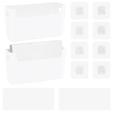 Wall File Organizer, Self-Adhesive Wall Mount Pocket Hanging File Holder for ...