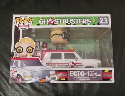 Funko POP! Rides #23 Ghostbusters ECTO-1 Jillian Holtzmann Vinyl Figure Set Neu