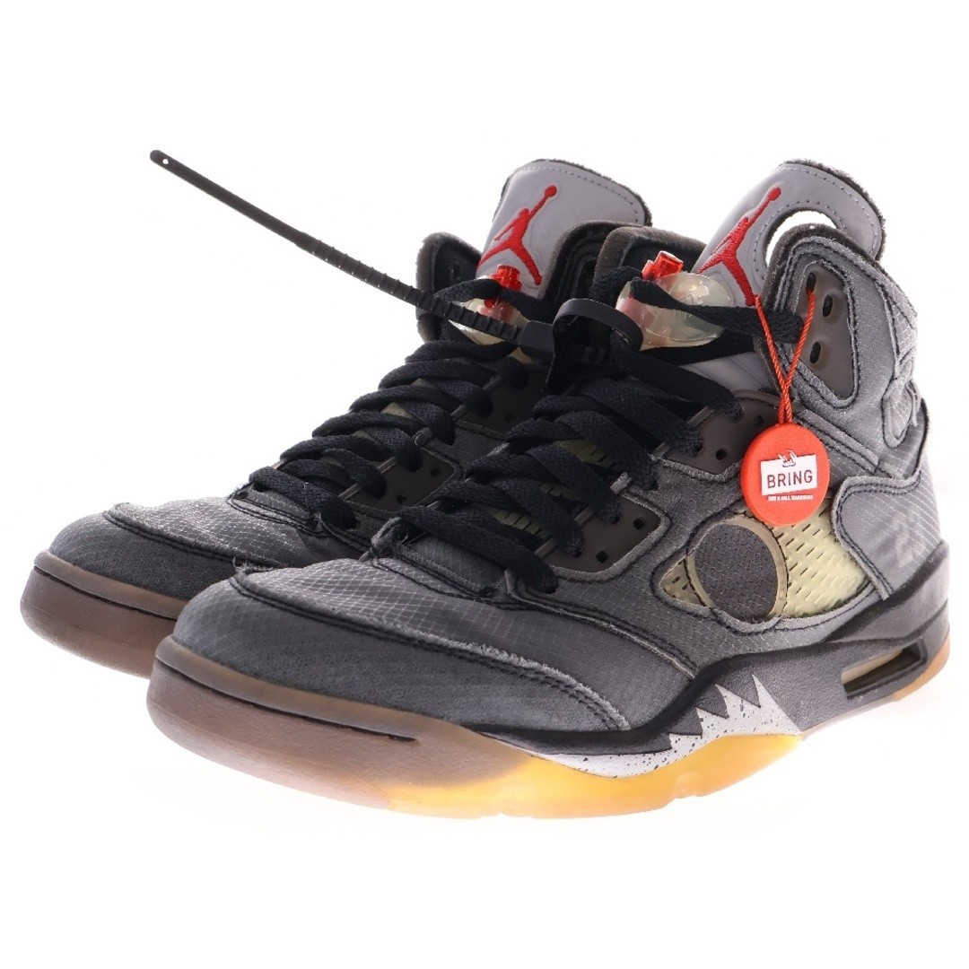 OFF WHITE X NIKE Nike x OFF WHITE AIR JORDAN 5 RETRO SP CT8480 001 SNEAKERS ALTE NERE usate 4