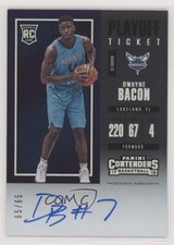 2017-18 Panini Contenders Rookie Playoff Ticket 65/65 Dwayne Bacon #138 Auto fm0