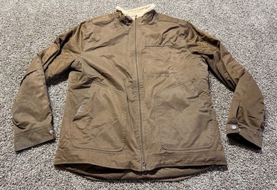 Brothers / Sons Mens Jacket Brown Large Sherpa Lined Full Zip Winter Coat