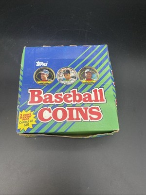 1990 Topps Baseball Coins Box - 36 Sealed Packs with 3 Coins per Pack