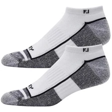 New FootJoy Golf ProDry Low Cut Socks (2 Pair) White Size 7-12
