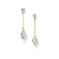18K Gold Plated Crystal Dangle Earrings for Women Hypoallergenic
