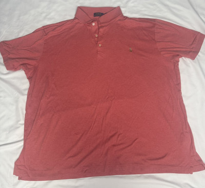 Polo Ralph Lauren Polo Shirt Red Heather Flesh Pony 3XB Big & Tall