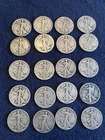 Walking Liberty Half Dollar Lot, 20 Coins