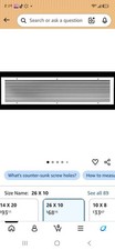HVAC Premium 26" x 10" Aluminum Return Air Grille Linear Bar White NEW