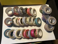 Lot of 27 WASHI TAPE - All NEW or Barely Used! All Words All Different Colors!