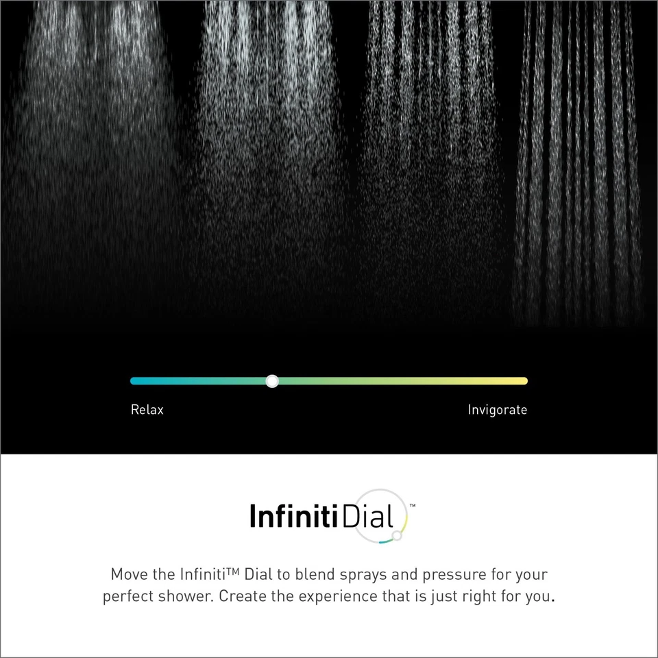 Moen Verso Infiniti Dial Square Rain Shower Head, 7-Inch Diameter Spray Head, — 第 2/4 张图片