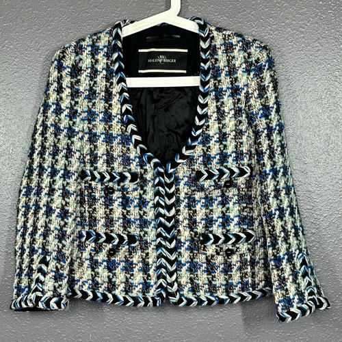 VALENTINO Giacca blazer tweed Malene Birger Valentina taglia EU 36 misto lana multicolore