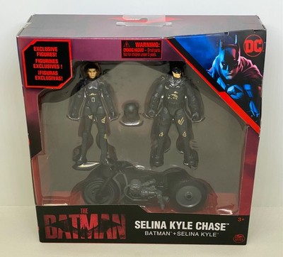 DC The Batman: Selina Kyle Chase Set - Batman + Selina Kyle Figures + Motorbike