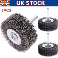 Image of 3pcs 2" Stainless Steel Wire Wheel Brush for Die Grinder Drill Rotary 1/4" Shank