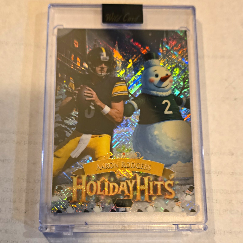 Wild Card 2025 Holiday Hits Jersey Aaron Rodgers Green Bay Packers HHJSMRNGR1-AR