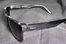 Salvatore Ferragamo SF950S 001 Women&rsquo;s Rectangular Black Sunglasses Gray UV 140