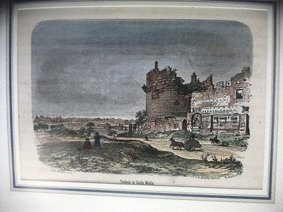 Cecilia Metella, Appia, Castelli Romani, Xilo In Farben 1870