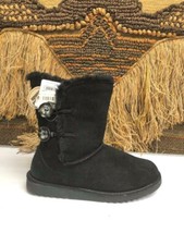 VINTAGE WOMENS BLACK WINTER ANKLE BOOT SIZE 6