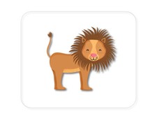 CUSTOM Mouse Pad 1/4 - Cute Cartoon Lion