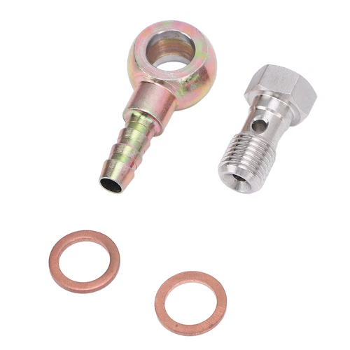 7/16-20 UNF Banjo Bolt 8mm Barb Master Cylinder Brake Reservoir Stainless Steel - Picture 1 of 12