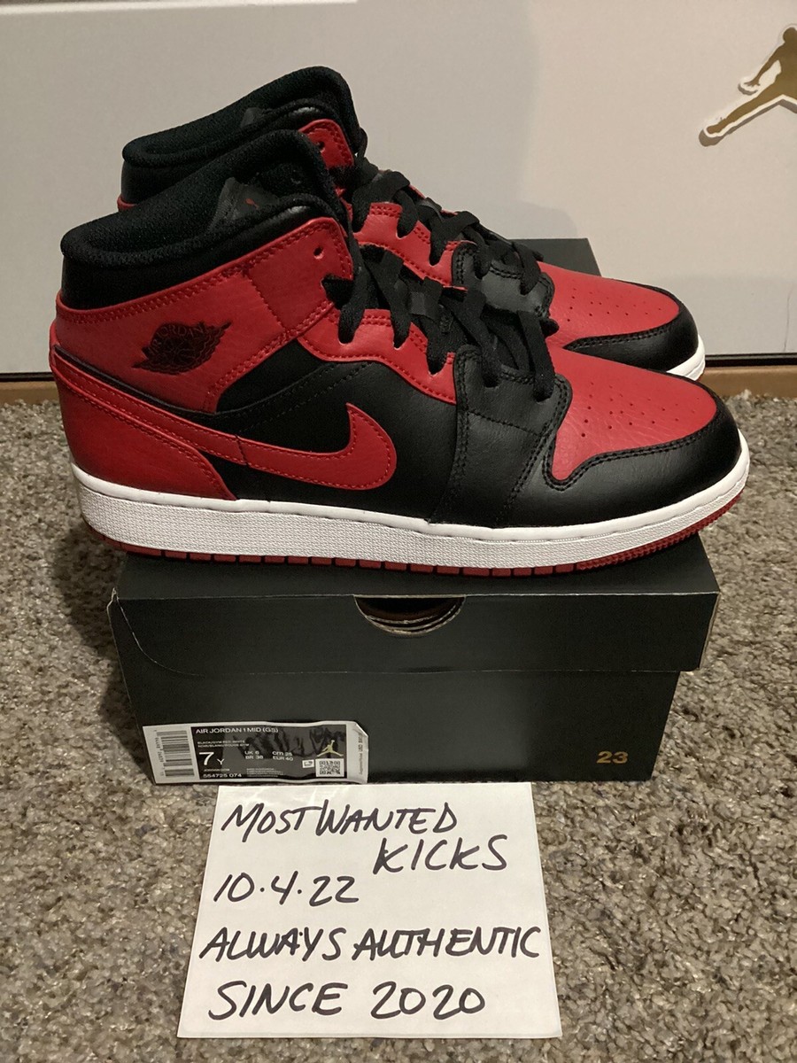 靴 NIKE AIR JORDAN 1 MID BANNED 27.5 AJ1 Jordan 1 Mid Banned (2020) Men's - 554724-074 - US