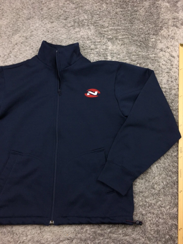 Old Navy Vintage Jacket Mens Size Medium Navy Blue Full Zip Polyester VTG Y2K - Image 2 of 4