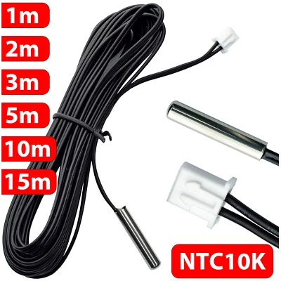 PROFIHOT NTC10K Temperaturfühler Temperatursensor Fühler NTC 10K PVC 1M 2M 3M 5M 10M 15M