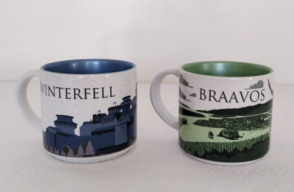 Set of 2 Game of Thrones Coffee Mugs-Winterfell & Braavos