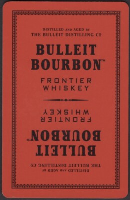 Playing Cards 1 Single Card BULLEIT BOURBON Frontier Whiskey Advertising Whisky