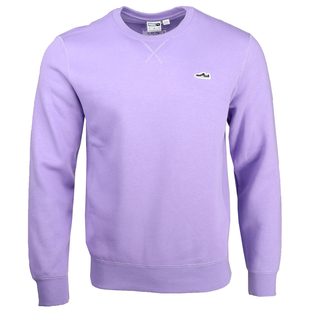 Мужская толстовка с круглым вырезом из замши Puma, фиолетовая 62598229