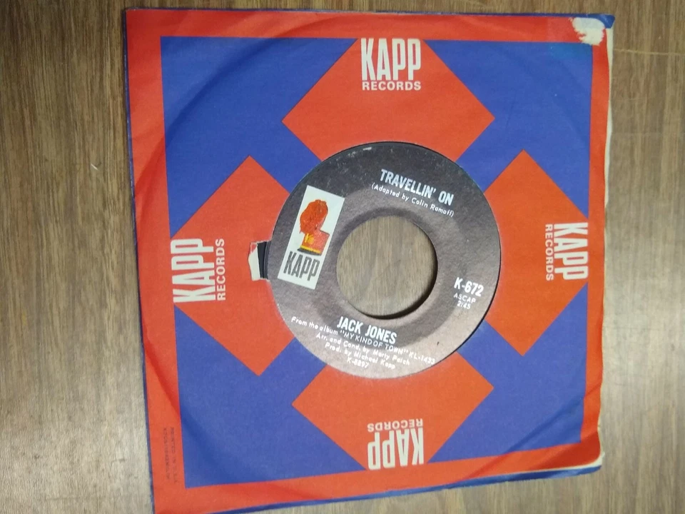 Kapp Records - Jack Jones - Seein' The Right Love Go Wrong/Travellin' On - K-672 - Image 2 of 4