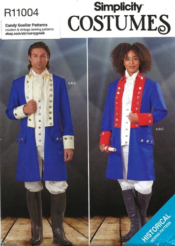 Simplicity R11004 HAMILTON Historic Jacket Costume Sz 34-42 Sewing ...