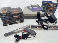 Nintendo Entertainment System (NES) Console & 19 Game Bundle Lot Tested Working