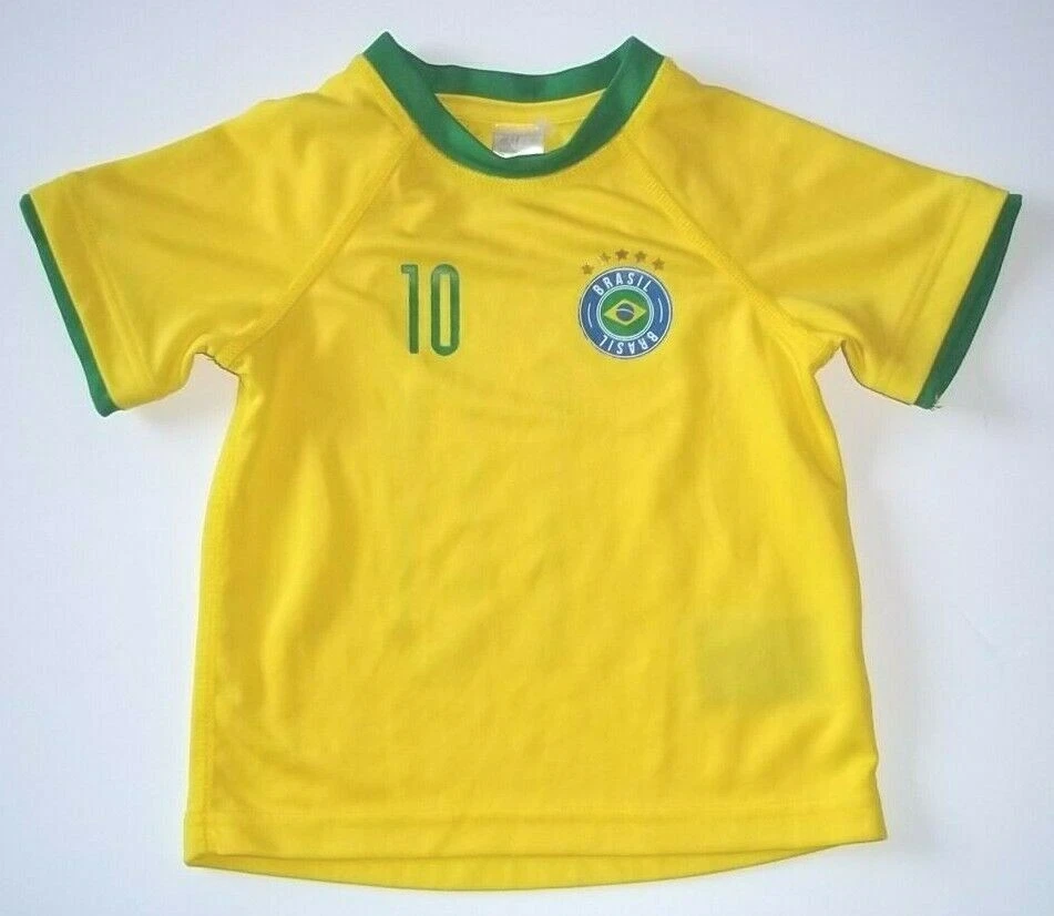 Brazil #10 Soccer/Football Jersey, Toddler 9 - 12 Mos.