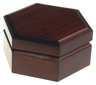 M Cornell Wooden Box Trinket Jewelry Storage Lined Poland Lid Christmas Gift
