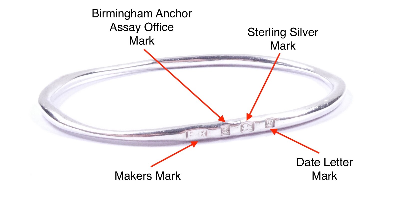 Modernist Bangle Bracelet Thin Solid 925 Sterling… - image 8