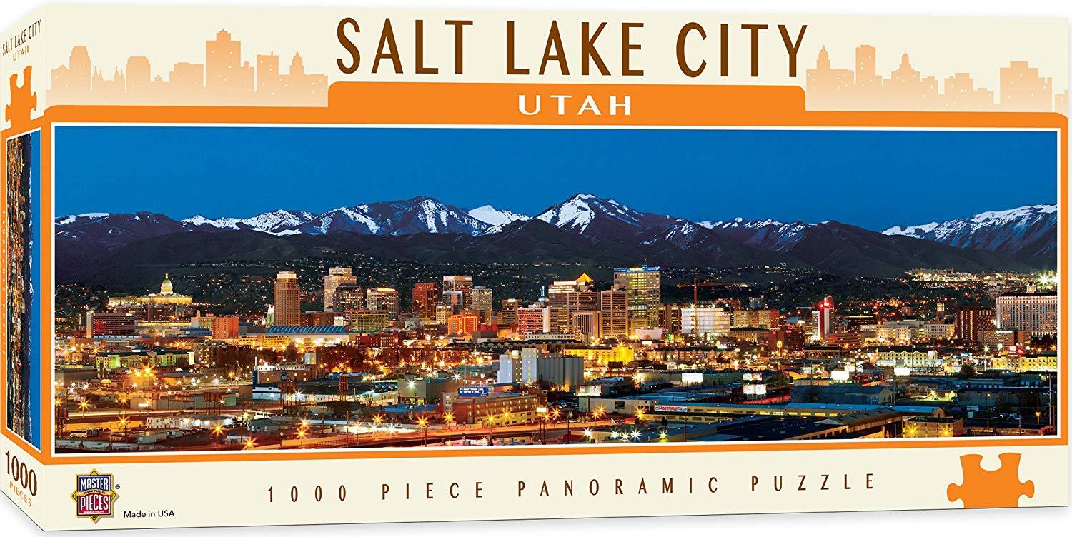 Salt Lake City Utah 1000 piece panoramic jigsaw puzzle  990mm x 330mm