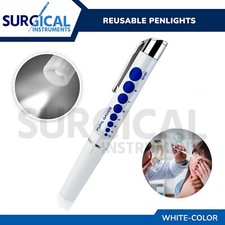 LED Medical Diagnostic Reusable Penlight Pupil Gauge AAA Batteries US Seller