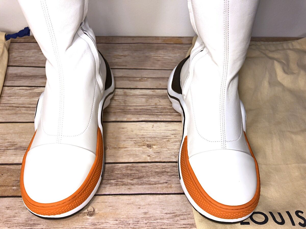 Louis Vuitton Thigh High Archlight Boot Sneaker White Orange Louis Vuitton Thigh High Archlight Boot Sneaker White Orange