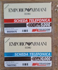2 SCHEDE TELEFONICHE Serie EMPORIO ARMANI OCCHIALI - NUOVE MAGNETIZZATE