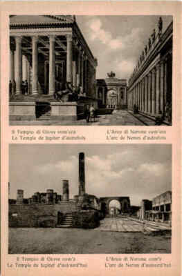 Tempio di Giove, Temple de Jupiter, Arco di Nerone, arc de Neron Postcard
