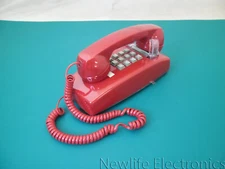 (New) Cortelco Red Wall Phone 255447-VBA-20M