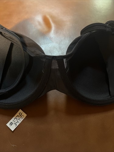 BALI 3439 Black ONE SMOOTH U ULTRA LIGHT T SHIRT UW bra sz 34DD #1770 - Picture 5 of 6