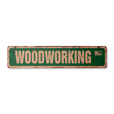 WOODWORKING Vintage Street Sign carpenter carver cabinetmaker wood builder