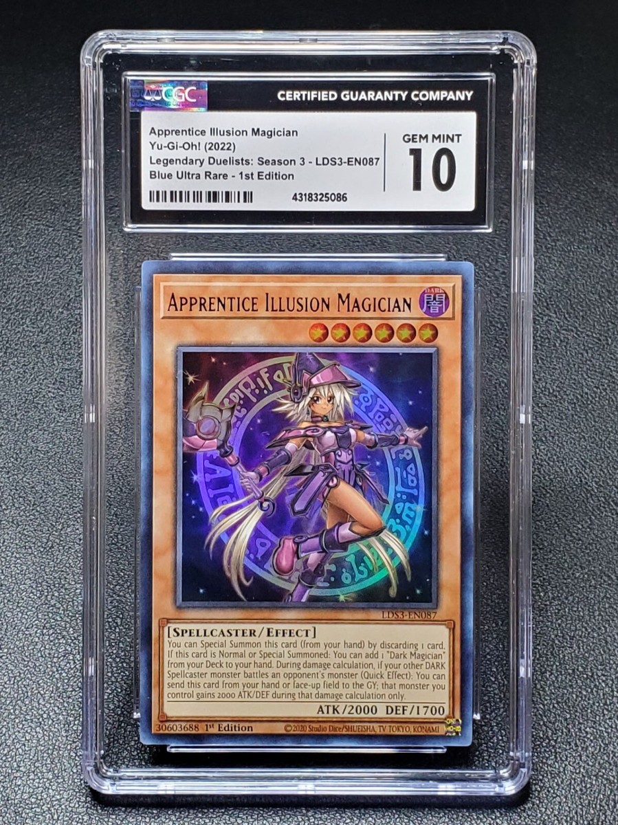 2022 Yugioh LDS3-EN087 Apprentice Illusion Magician (Blue) Ultra