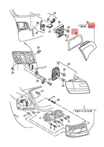NUEVO AUDI SEAT A6 ALLROAD QUATTRO AVANT S6 JUNTA 4F9945191 ORIGINAL - Imagen 1 de 1