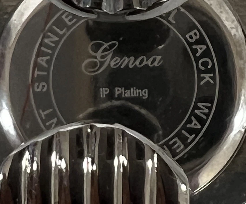 Vintage Genoa Turquoise Domed Watch with Rhinestones Cuff Flex Band NEW - Image 3 of 4