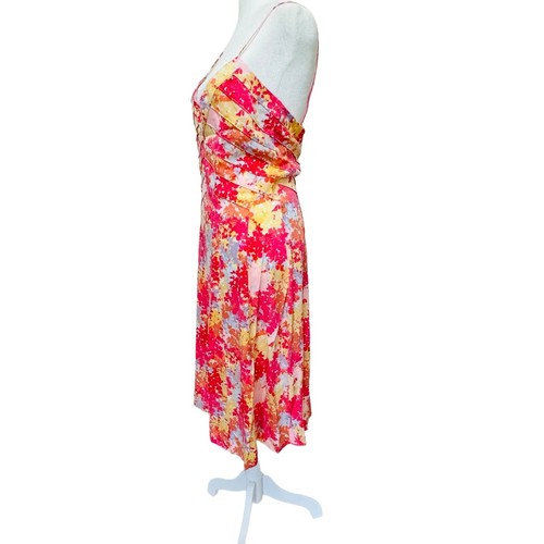Diane Von Furstenberg Babydoll abito slip donna 6 seta floreale spaghetti strap - Foto 5 di 13
