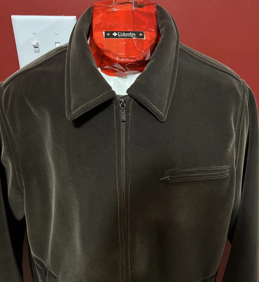 CEZANI Chaqueta Abrigo Hombre Talla XL Marrón Oscuro Pana Cremallera Completa Forrado Sherpa Foto 4 de 4
