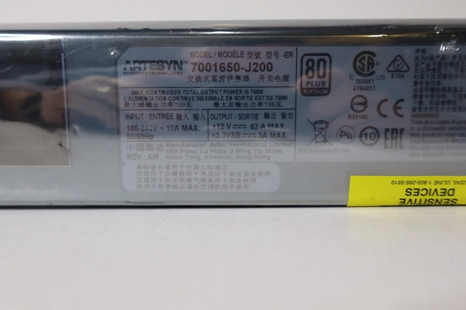 Artesyn 7001650-J200 Power Supply 341-0506-01 A0 - Image 3 of 4